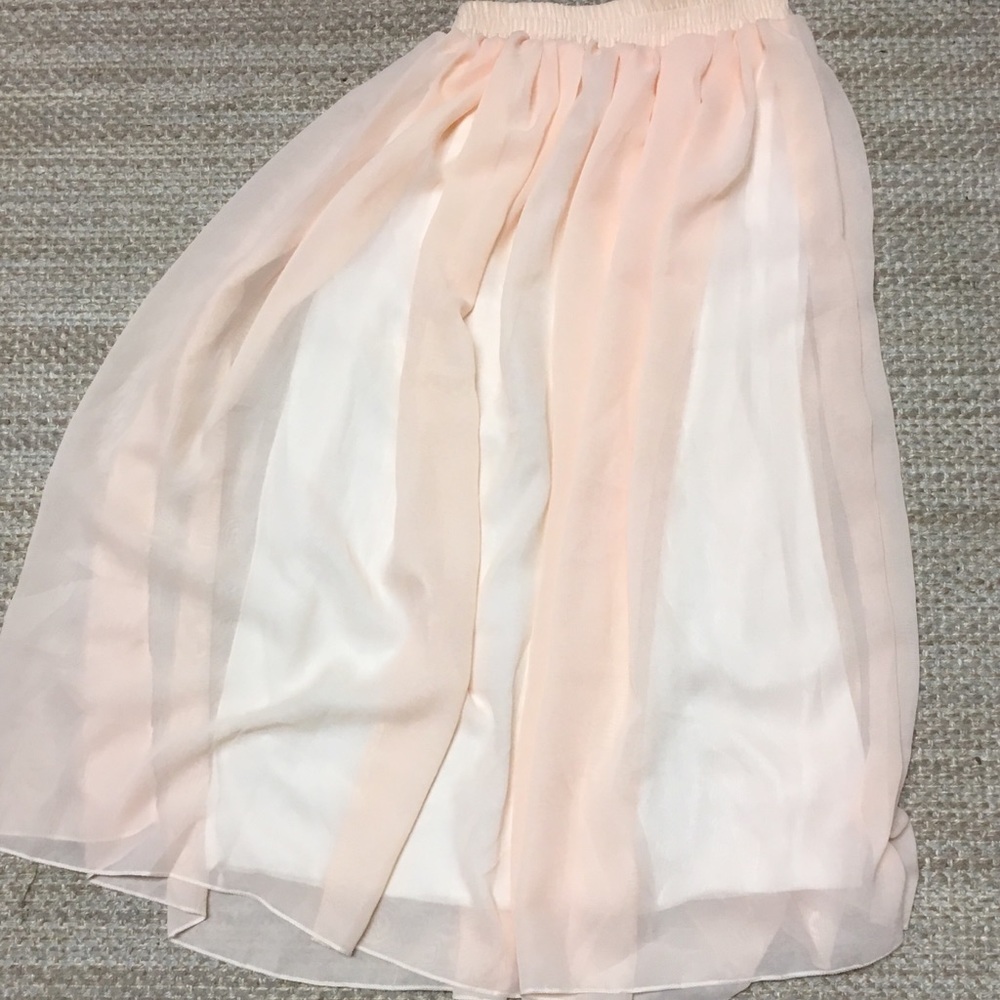 Pale pink skirt